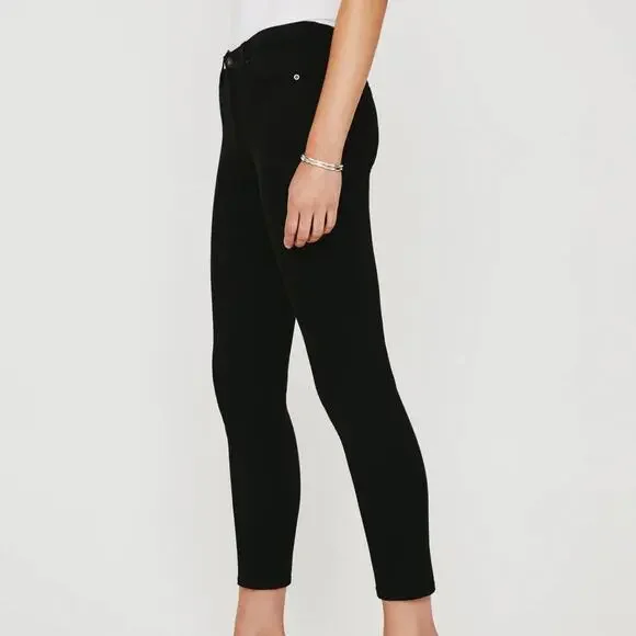 AG Adriano Goldschmied Prima Crop Cigarette Pants Black Size 29 NWT - Picture 12 of 12